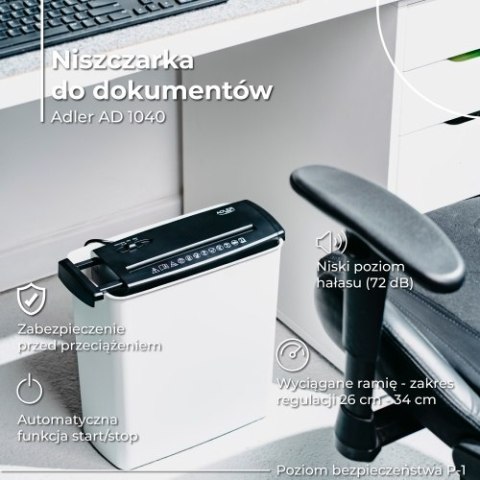 AD 1040 Niszczarka do dokumentów AD 1040 Niszczarka do dokumentów