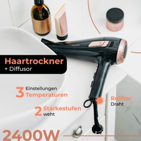 AD 2283 Suszarka ze zwijanym przewodem - 2400w + dyfuzor AD 2283 Suszarka ze zwijanym przewodem - 2400w + dyfuzor