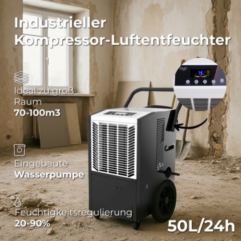 AD 7864 Osuszacz powietrza budowlany - przemysłowy - sprężarkowy 50l/24h AD 7864 Osuszacz powietrza budowlany - przemysłowy - sprężarkowy 50l/24h