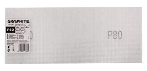 Siatka ścierna biała 115 x 280 mm, P80 Siatka ścierna biała 115 x 280 mm, P80