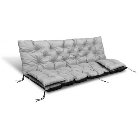 ZESTAW OGRODOWY 150x60x50CM + 2 PODUSZKI 42X42 CM JASNOSZARY