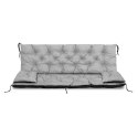 ZESTAW OGRODOWY 150x60x50CM + 2 PODUSZKI 42X42 CM JASNOSZARY