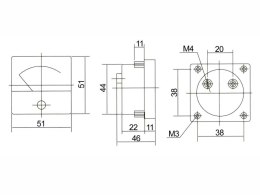 2154# MIERNIK ANALOGOWY AM PEROMIERZ KWADRAT 8A + BOCZNIK