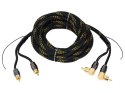 4434# PRZYŁĄCZE 2xRCA 6MM 5M KĄTOWE +STEROWNIK HI-END
