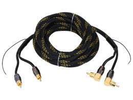 4434# PRZYŁĄCZE 2xRCA 6MM 5M KĄTOWE +STEROWNIK HI-END