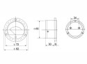 51-075# MIERNIK ANALOGOWY AM PEROMIERZ OKRĄGŁY 7.5A + BOCZNIK