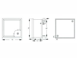 51-330# MIERNIK ANALOGOWY VOLTOMIERZ KWADRAT DUŻY 300V