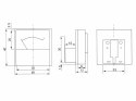 51-520# MIERNIK ANALOGOWY AM PEROMIERZ KWADRAT MINI 20A + BOCZNIK