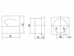 51-730# MIERNIK ANALOGOWY AM PEROMIERZ 30A KWADRAT  POLSKI
