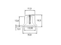 8690# GAŁKA  POTENCJOMETRU N-1 OŚ 6MM BIAŁA 16MM
