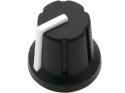 8690# GAŁKA  POTENCJOMETRU N-1 OŚ 6MM BIAŁA 16MM