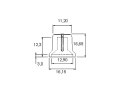 8698# Gałka potencjometru czarna n-2 wsk.czerw. 17.5mm