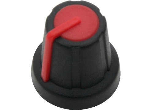 8698# Gałka potencjometru czarna n-2 wsk.czerw. 17.5mm 8698# Gałka potencjometru czarna n-2 wsk.czerw. 17.5mm