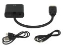 92-120# PRZEJŚCIE HDMI WTYK-VGA GNIAZDO+GNIAZDO 3,5+GNIAZDO MICRO+KABEL
