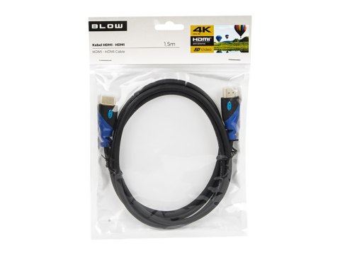 92-637# PRZYŁĄCZE HDMI-HDMI BLUE PROSTE 1.5M 4K 92-637# PRZYŁĄCZE HDMI-HDMI BLUE PROSTE 1.5M 4K