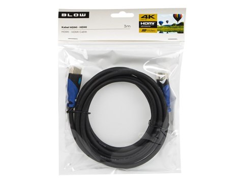 92-638# PRZYŁĄCZE HDMI-HDMI BLUE PROSTE 3M 4K 92-638# PRZYŁĄCZE HDMI-HDMI BLUE PROSTE 3M 4K