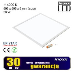 Panel led 60x60 36w lampa sufitowa kaseton 4000k neutralny