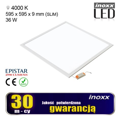 Panel led 60x60 36w lampa sufitowa kaseton 4000k neutralny Panel led 60x60 36w lampa sufitowa kaseton 4000k neutralny
