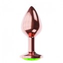 Plug-Butt Plug Diamond Emerald Shine S Rose Gold