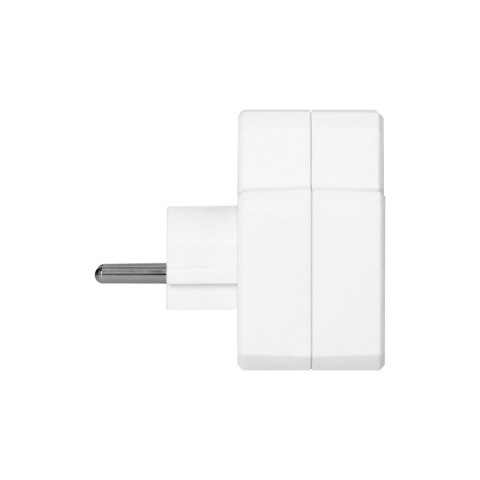 Rozgałęźnik 2x2P+Z (Schuko) z włącznikiem, biały Rozgałęźnik 2x2P+Z (Schuko) z włącznikiem, biały