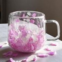 Szklanka termiczna z hortensją w środku fiolet 180 ml 1szt SZK172