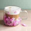 Szklanka termiczna z hortensją w środku fiolet 180 ml 1szt SZK172