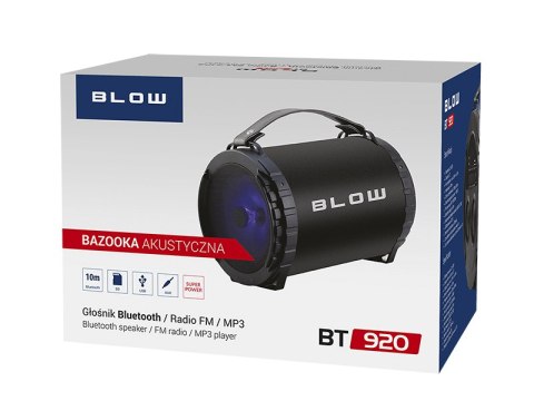 30-332# GŁOŚNIK BLUETOOTH BAZOOKA BT920 30-332# GŁOŚNIK BLUETOOTH BAZOOKA BT920