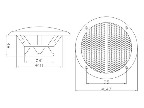 30-712# GŁOŚNIK SUFITOWY WS-150 135MM 50W/8OHM BIAŁY 30-712# GŁOŚNIK SUFITOWY WS-150 135MM 50W/8OHM BIAŁY