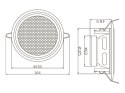 30-715# GŁOŚNIK SUFITOWY WS-135 100MM 15W/8OHM BIAŁY