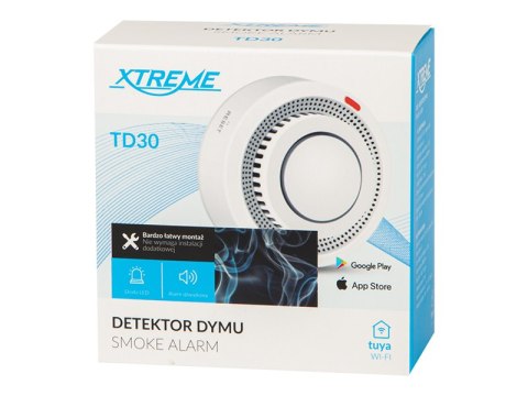 50-642# DETEKTOR CZUJNIK DYMU TD30 2xAAA WIFI TUYA 50-642# DETEKTOR CZUJNIK DYMU TD30 2xAAA WIFI TUYA