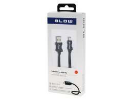 66-112# Przyłącze usb a - micro b 2,0m plecionka czarny blister