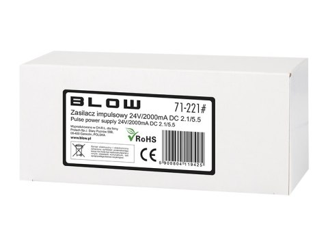 71-221# ZASILACZ IM PULSOWY 24V/2000MA 2,1/5,5 71-221# ZASILACZ IM PULSOWY 24V/2000MA 2,1/5,5