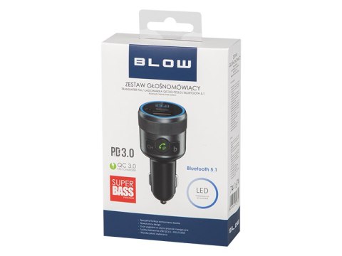74-167# TRANSMITER FM BLOW BLUETOOTH5.1+qC3.0 + PD 24W 74-167# TRANSMITER FM BLOW BLUETOOTH5.1+qC3.0 + PD 24W