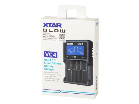 75-450# ŁADOWARKA xTAR VC4 DO AKUMULATOR 18650 75-450# ŁADOWARKA xTAR VC4 DO AKUMULATOR 18650