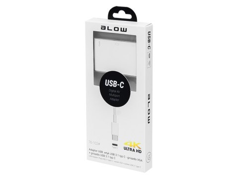 76-102# ADA PTER USB WTYK USB-C 3.1 - GNIAZDO VGA +GNIAZDO MICRO USB ZASILAJĄCE 10CM 76-102# ADA PTER USB WTYK USB-C 3.1 - GNIAZDO VGA +GNIAZDO MICRO USB ZASILAJĄCE 10CM