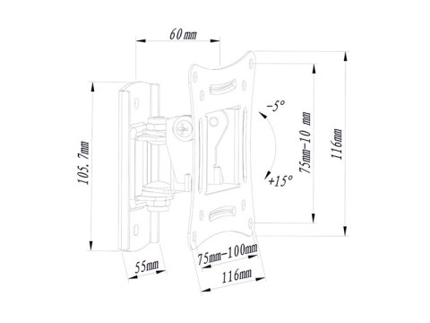 76-854# UCHWYT TV LCD Hq 10"-32" TY P x REGULOWANY 76-854# UCHWYT TV LCD Hq 10"-32" TY P x REGULOWANY