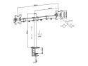 76-871# UCHWYT TV LCD Hq 13"-32" DO BIURKA  PODWÓJNY