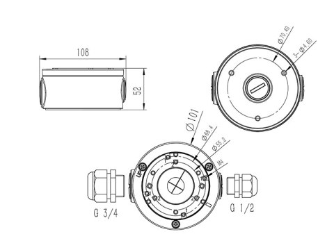 77-919# Puszka do kamer metal biała bl-d31w 77-919# Puszka do kamer metal biała bl-d31w