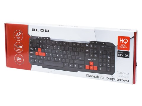 84-203# KLAWIATURA BLOW K P-105 USB CZARNA 84-203# KLAWIATURA BLOW K P-105 USB CZARNA