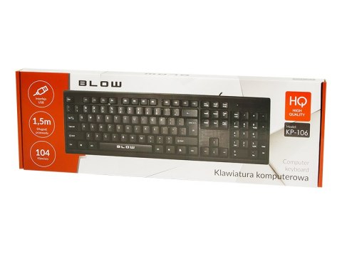 84-206# KLAWIATURA BLOW K P-106 USB CZARNA 84-206# KLAWIATURA BLOW K P-106 USB CZARNA