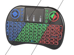 84-253# Klawiatura bezprzewodowa 2,4ghz miniks-2 +touchpad