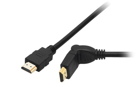 92-653# PRZYŁĄCZE HDMI-HDMI BLACK KĄTOWE 3M SKRĘCANE 92-653# PRZYŁĄCZE HDMI-HDMI BLACK KĄTOWE 3M SKRĘCANE