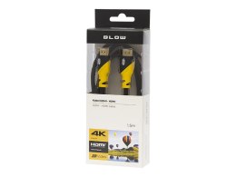 92-654# PRZYŁĄCZE HDMI-HDMI YELLOW  PROSTE 1,5M 4K