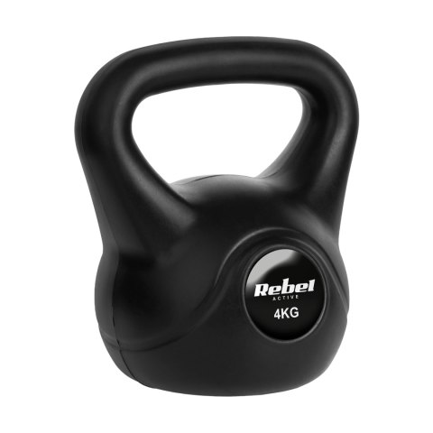 Kettlebell bitumiczny 4 kg REBEL ACTIVE Kettlebell bitumiczny 4 kg REBEL ACTIVE