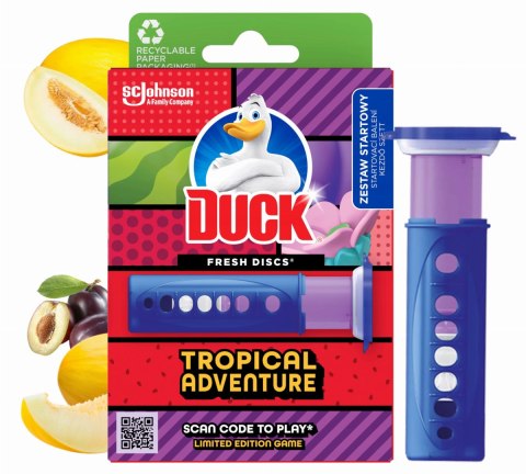 Duck Fresh Discs Tropical Adventure - Żelowy Krążek Do Toalety 36ml + Aplikator Duck Fresh Discs Tropical Adventure - Żelowy Krążek Do Toalety 36ml + Aplikator