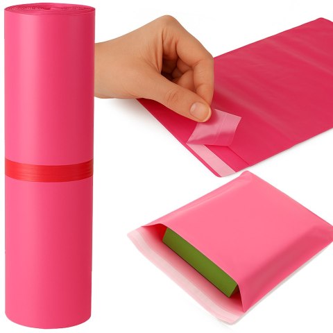 Foliopaki Kurierskie Różowe 200x300mm - 100 szt.