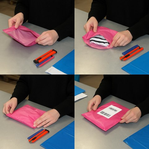 Foliopaki Kurierskie Różowe 200x300mm - 1000 szt.