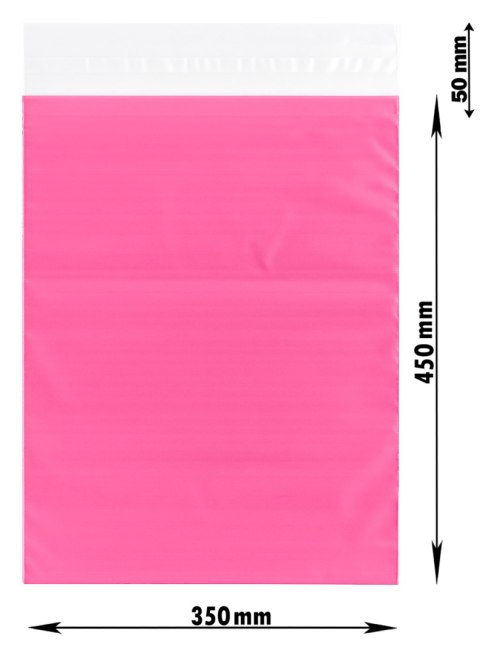 Foliopaki Kurierskie Różowe C3 350x450mm - 100 szt.