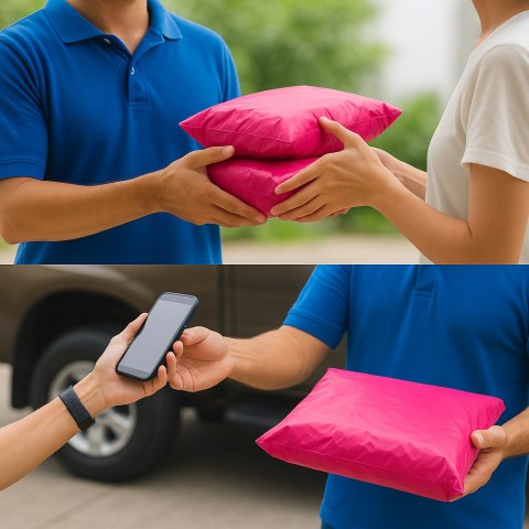 Foliopaki Kurierskie Różowe C3 350x450mm - 100 szt.