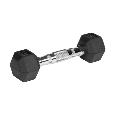 Hantle żeliwne gumowane HEX 2x1 kg REBEL ACTIVE Hantle żeliwne gumowane HEX 2x1 kg REBEL ACTIVE